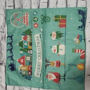 Christmas Pillow Cover 17x17 Back Solid Zip Close